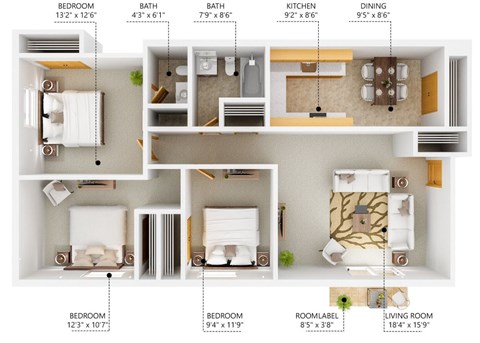 3Bed 2Bath at Lake Shore Place Apartments, Ankeny, IA,  50021